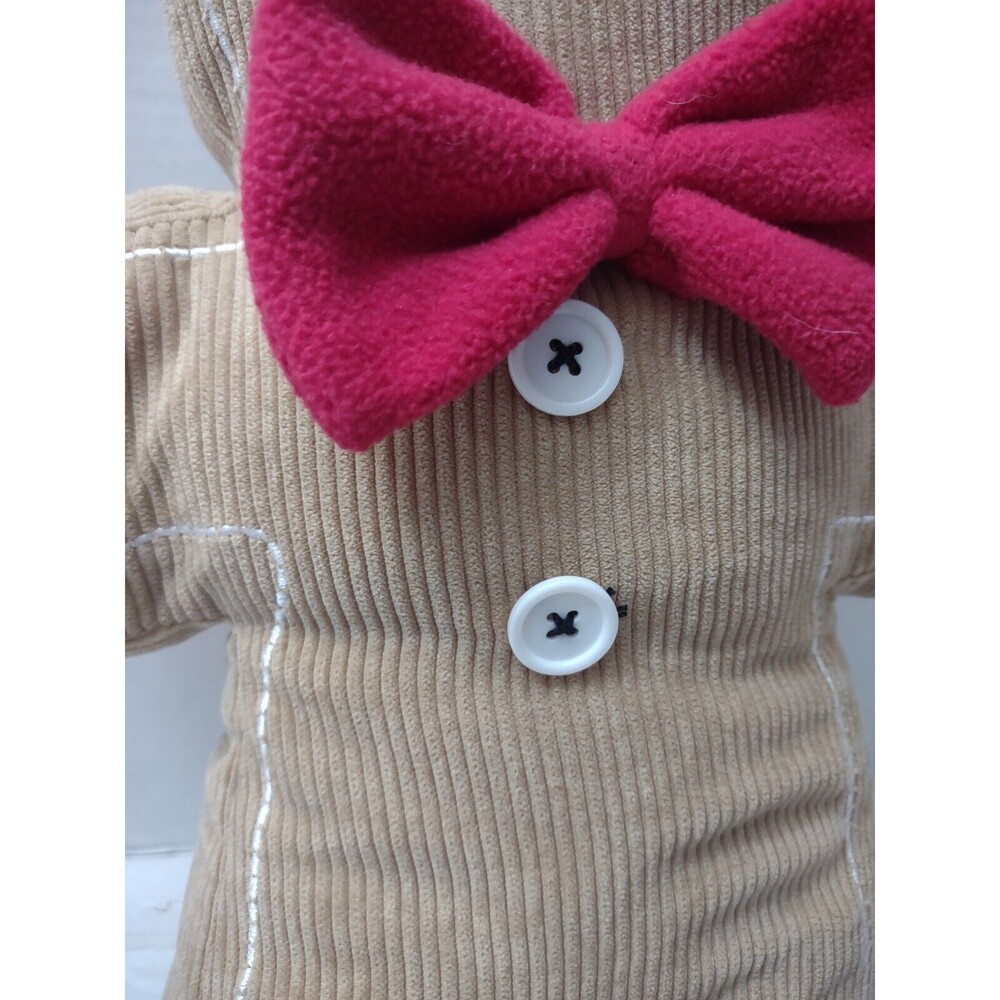 Cupcakes And Cashmere Corduroy Gingerbread Man Pillow 16" - Picture 2 of 6